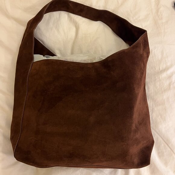 Italian Suede Slouchy Shoulder Bag - Picture 4 of 5